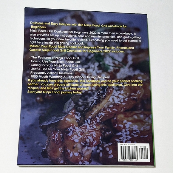 Ninja Foodi Grill Cookbook for Beginners 2022: 1000 Easy, Delicious Recipes - Picture 2 of 8